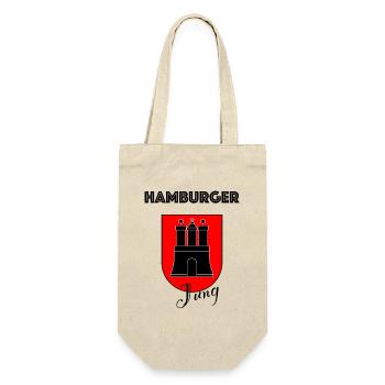 Hamburger Jung - Geschenkbeutel für Flaschen - Natur - Vorne
