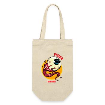 Eyeballs cartoon animations fashion trendy - Geschenkbeutel für Flaschen - Natur - Vorne