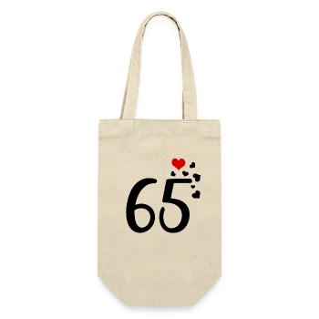 65e anniversaire cœurs 65 - Sac à bouteille - nature - Devant