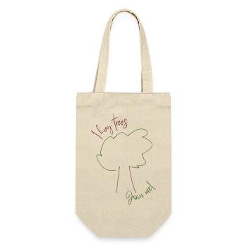 I hug trees - join me! - Geschenkbeutel für Flaschen - Natur - Vorne