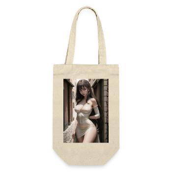 Woman in a alley, town,Generated AI - Geschenkbeutel für Flaschen - Natur - Vorne