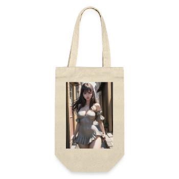 Femme dans une ruelle, ville,Généré AIw - Sac à bouteille - nature - Devant