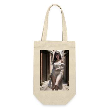 Woman in a alley, town,Generated AI - Gift Bag for Bottles - nature - Front