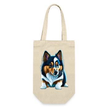Couché Shetland Sheepdog Corgi Chiot - Sac à bouteille - nature - Devant