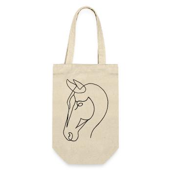 Sketch of the black horse - Gift Bag for Bottles - nature - Front