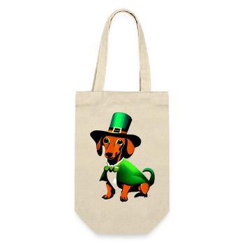 Dogs Dachshund Dog St Patricks Day Dog Owner - Gift Bag for Bottles - nature - Front