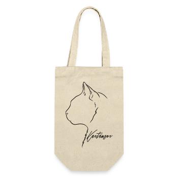 Kartäuser Profil Katzen Katze Wilsigns - Geschenkbeutel für Flaschen - Natur - Vorne