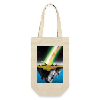 Flying Island Outer Space - Geschenkbeutel für Flaschen - Natur - Vorne