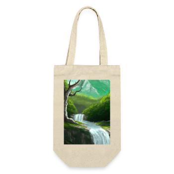 Forest River Wasserfall - Geschenkbeutel für Flaschen - Natur - Vorne
