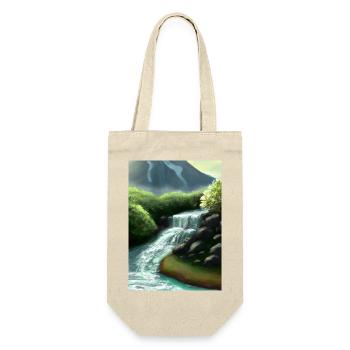Forest River Wasserfall - Geschenkbeutel für Flaschen - Natur - Vorne