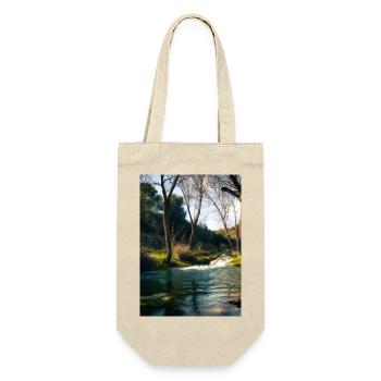 Forest River Wasserfall - Geschenkbeutel für Flaschen - Natur - Vorne