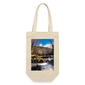 Forest River Wasserfall - Geschenkbeutel für Flaschen - Natur - Vorne