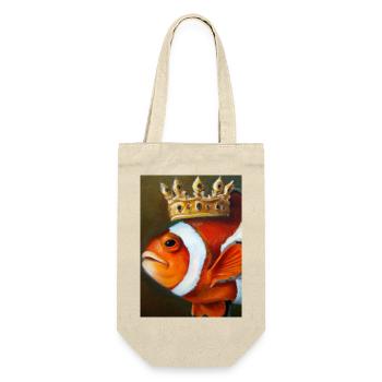 Clownfisch mit einer Krone - Geschenkbeutel für Flaschen - Natur - Vorne