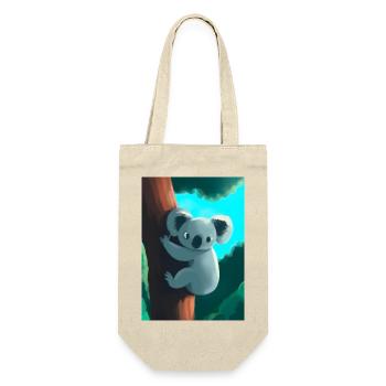 Ein Koala hängt an einem Baum - Geschenkbeutel für Flaschen - Natur - Vorne