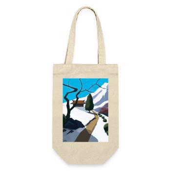 Pfad zu einem Berg - Geschenkbeutel für Flaschen - Natur - Vorne