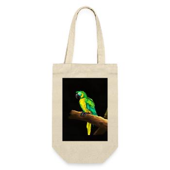 Papagei auf einem Baum - Geschenkbeutel für Flaschen - Natur - Vorne