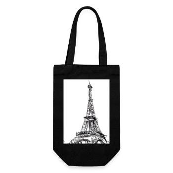 Eiffelturm-Gemälde - Geschenkbeutel für Flaschen - Schwarz - Vorne
