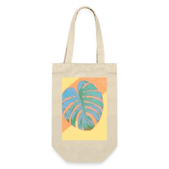 Monstera Pflanze Zusammenfassung - Geschenkbeutel für Flaschen - Natur - Vorne