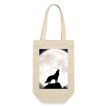 Wolf bei Nacht - Geschenkbeutel für Flaschen - Natur - Vorne