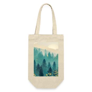 Nebliger Wald - Geschenkbeutel für Flaschen - Natur - Vorne