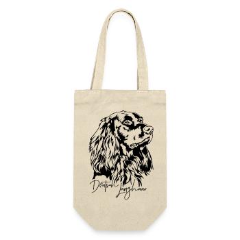 Deutsch Langhaar Portrait Jagdhunde Hund Wilsigns - Geschenkbeutel für Flaschen - Natur - Vorne