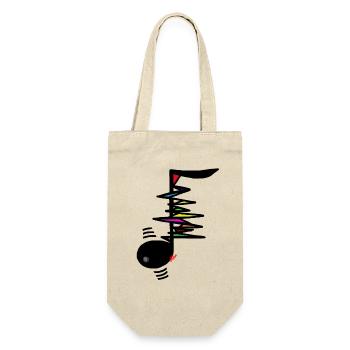 MUSIQUE ÉLECTRONIQUE ICI - Sac à bouteille - nature - Devant