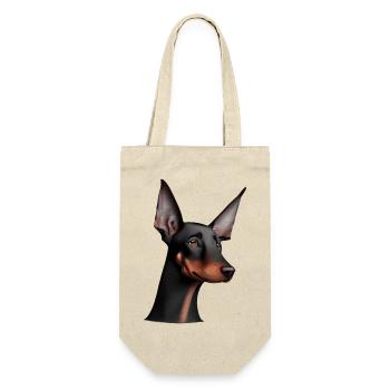 Doberman trainer dog Doberman Doberman puppy - Gift Bag for Bottles - nature - Front