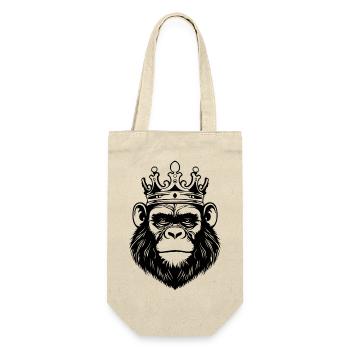 Affe Affen Affengesicht Dschungel - Geschenkbeutel für Flaschen - Natur - Vorne