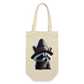 Raton laveur avec chapeau - Sac à bouteille - nature - Devant