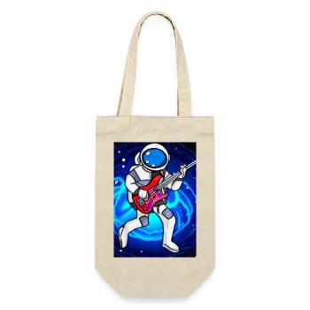 Astronaut spielt Gitarre - Geschenkbeutel für Flaschen - Natur - Vorne