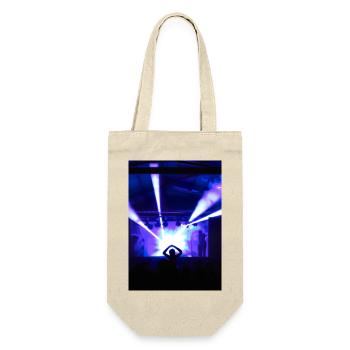 DJ beim Festival - Geschenkbeutel für Flaschen - Natur - Vorne