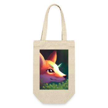 Niedliche Fuchs-Malerei - Geschenkbeutel für Flaschen - Natur - Vorne