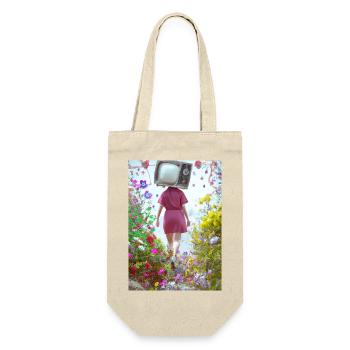 Flower TV Frauen - Geschenkbeutel für Flaschen - Natur - Vorne