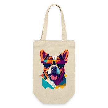 Pawsome Attitude: Retro Dog T-Shirt - Gift Bag for Bottles - nature - Front