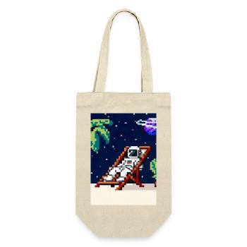 Astronaut im Tropenresort - Geschenkbeutel für Flaschen - Natur - Vorne