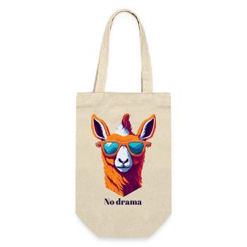 Retro Lama Vibes - Gift Bag for Bottles - nature - Front