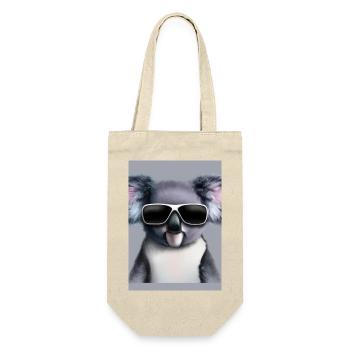Koala mit Sonnenbrille - Geschenkbeutel für Flaschen - Natur - Vorne