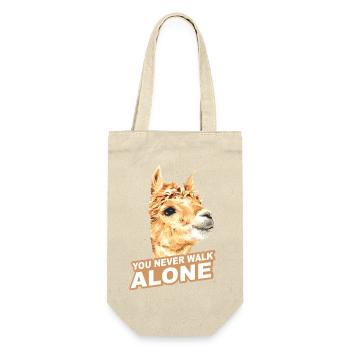 Alpaka - Geschenkbeutel für Flaschen - Natur - Vorne