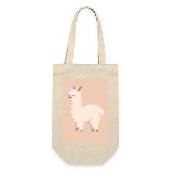 Pastell-Alpaka - Geschenkbeutel für Flaschen - Natur - Vorne