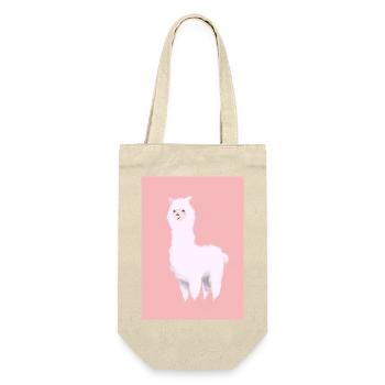 Pastell-Alpaka - Geschenkbeutel für Flaschen - Natur - Vorne