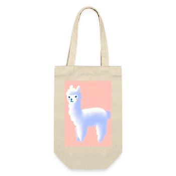 Pastell-Alpaka - Geschenkbeutel für Flaschen - Natur - Vorne