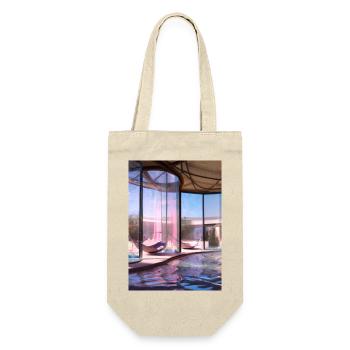 Pool-Lounge - Geschenkbeutel für Flaschen - Natur - Vorne