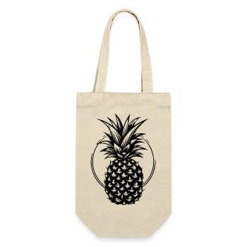 Ananas - Geschenkbeutel für Flaschen - Natur - Vorne