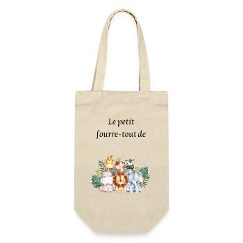 Personalized jungle animals with first name - Gift Bag for Bottles - nature - Front