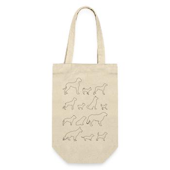 Dog contours 1 - Gift Bag for Bottles - nature - Front