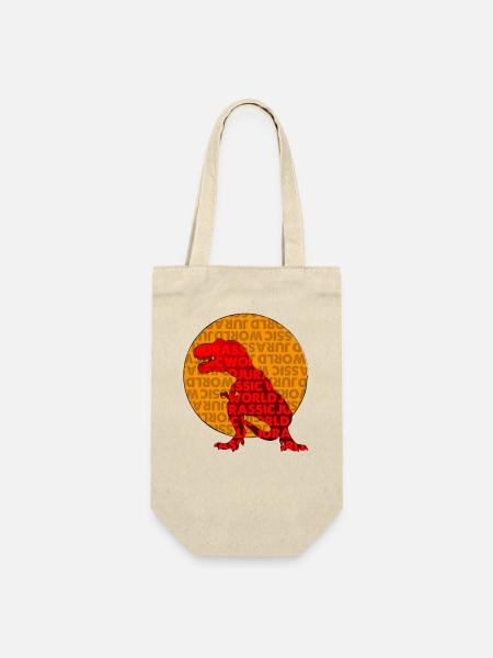 Dinosaurier - Geschenkbeutel für Flaschen - Natur