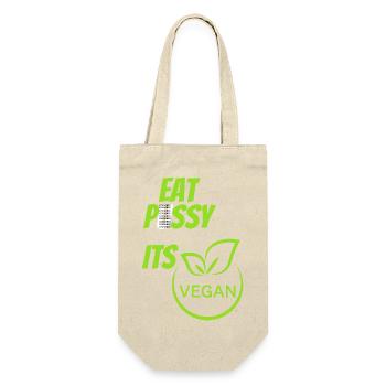 EAT PSSY its Vegan - Gift Bag for Bottles - nature - Front
