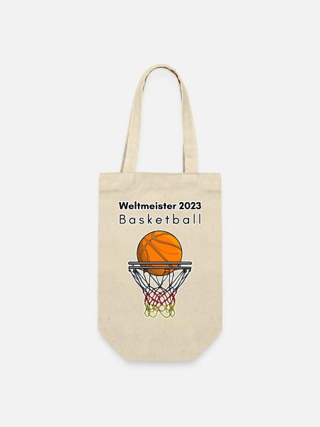 Weltmeister Basketball 2023 - Geschenkbeutel für Flaschen - Natur