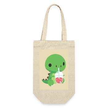 Niedliches Baby-Dinosaurier-Getränk Shake - Geschenkbeutel für Flaschen - Natur - Vorne