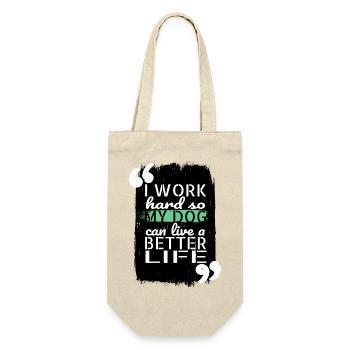 birthday present beagle dog sayings dogs - Geschenkbeutel für Flaschen - Natur - Vorne